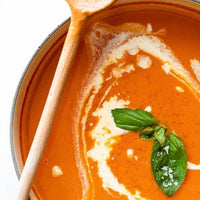 Tomato Basil Soup with Grilled Cheese