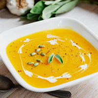 Butternut Bisque with Socca Bread