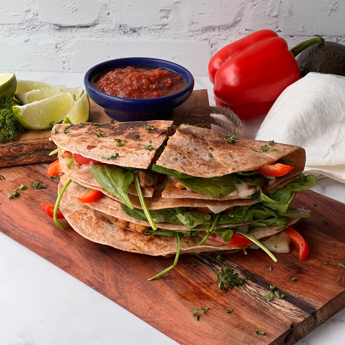 Mushroom Spinach Quesadillas
