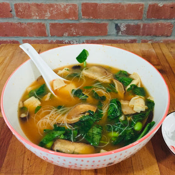 Asian Vegetable Soup with Glass Noodles