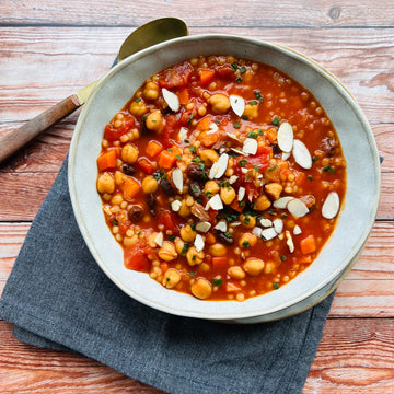 Moroccan Chickpeas Couscous Stew