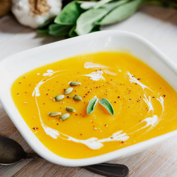 Butternut Bisque with Socca Bread