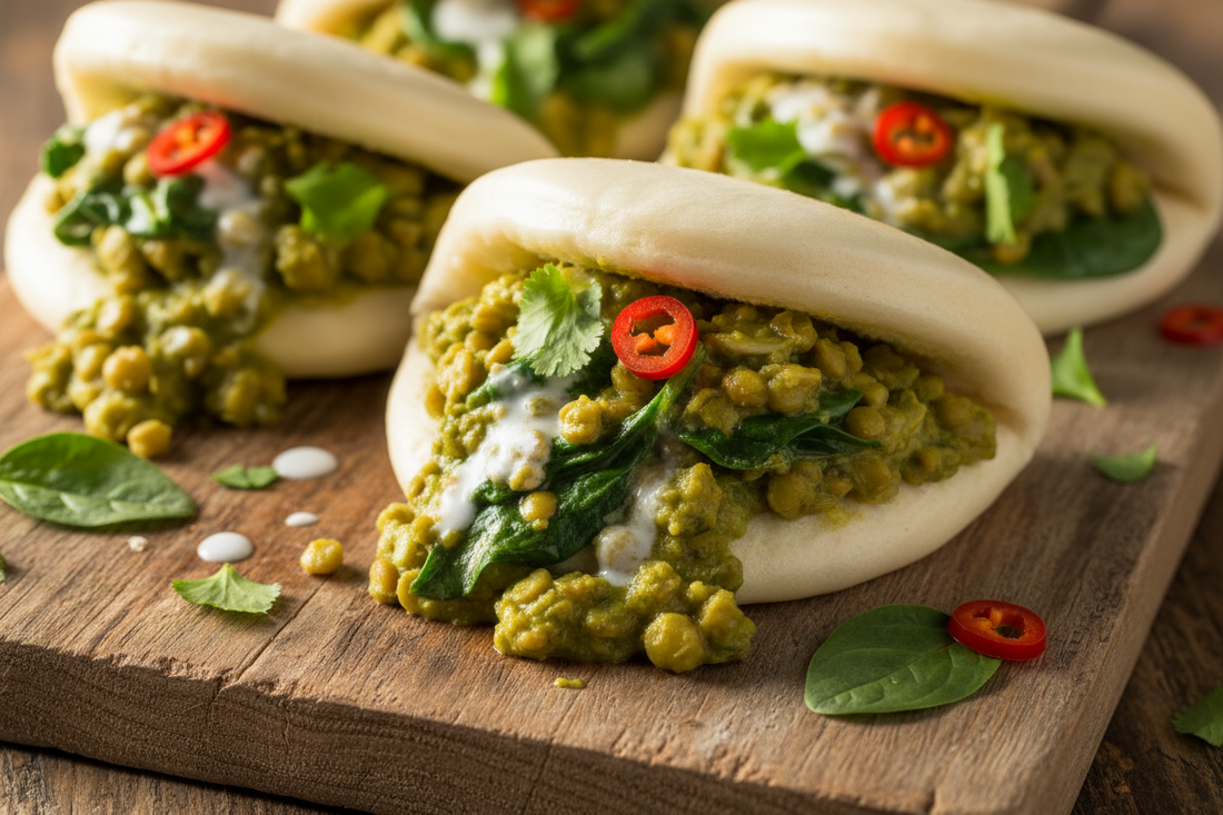Green Power Lentils Bao