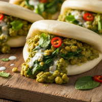 Green Power Lentils Bao