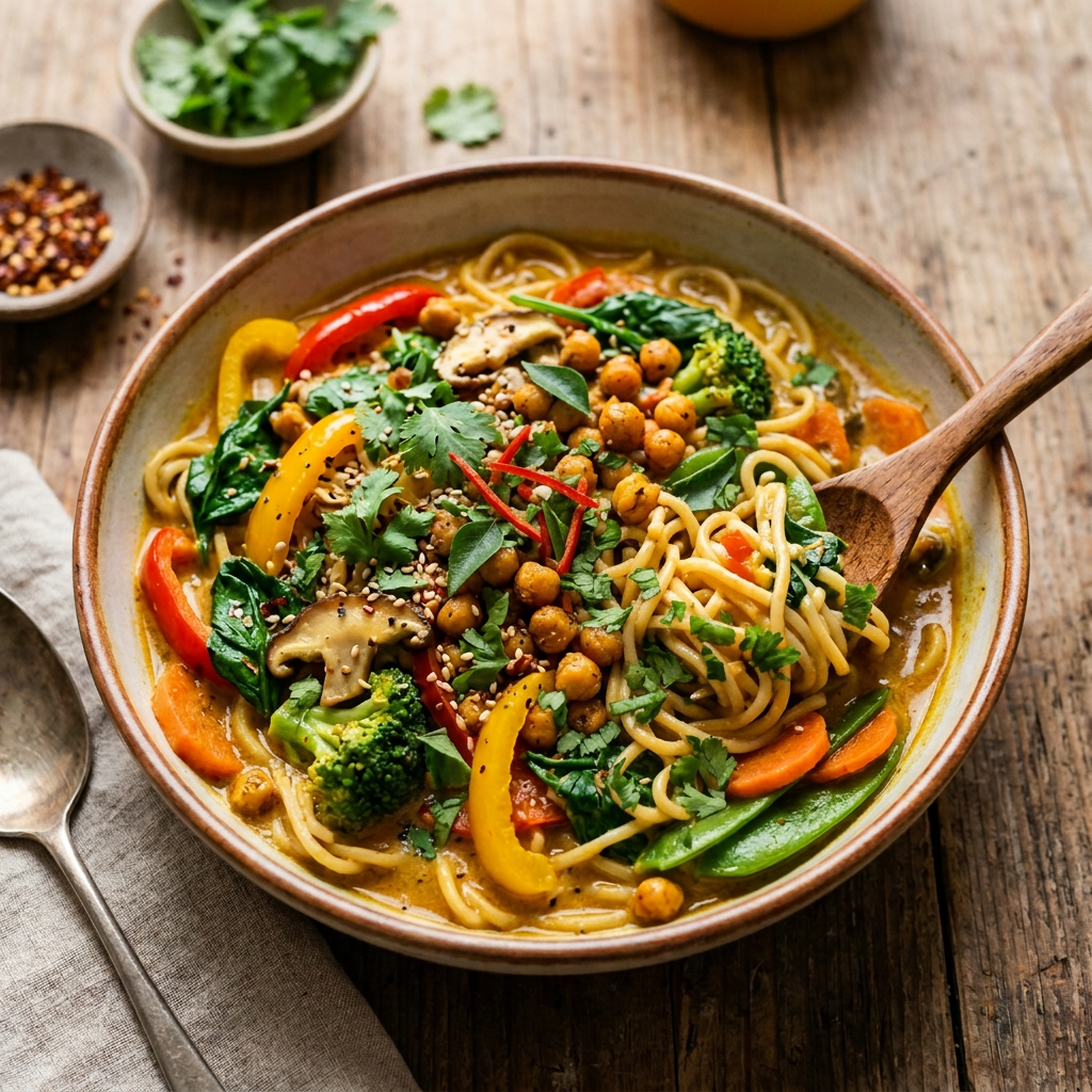 Vegetable Curry Noodles