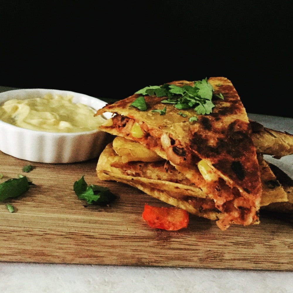 Mushroom Spinach Quesadillas