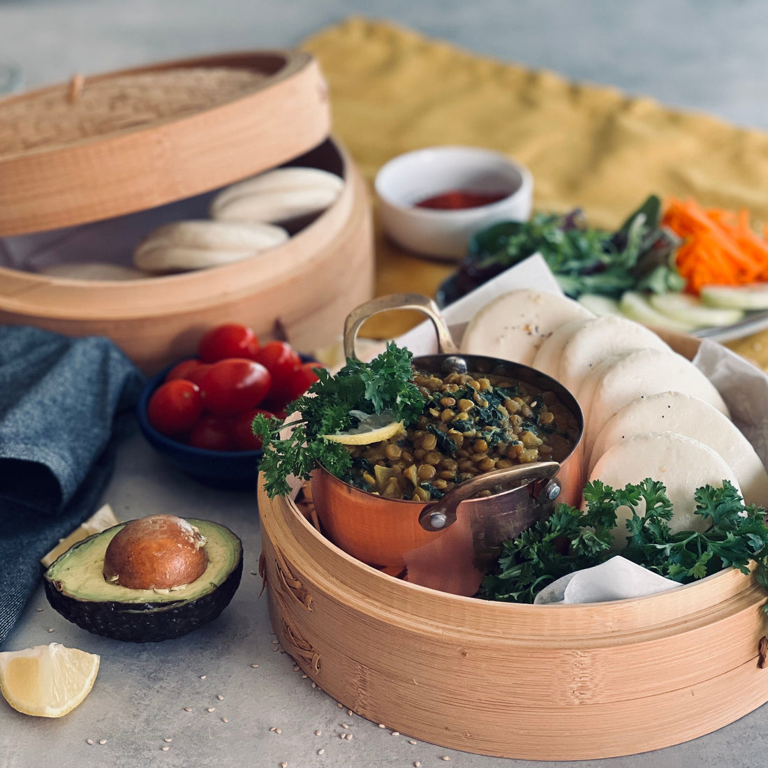 Green Power Lentils Bao