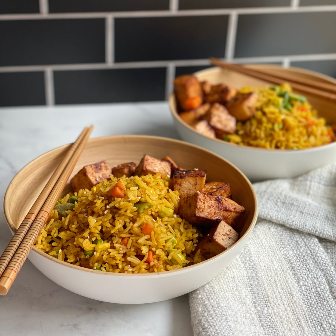 Vegetable Fried Rice with Hoisin Tofu